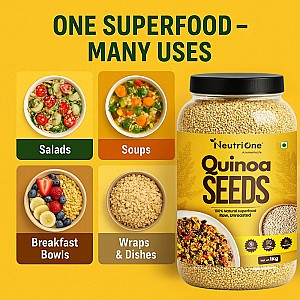 Quinoa Seeds White 1kg | 100% Natural Superfood | Weight Management,High Protein Quinoa Seeds (1 kg)
