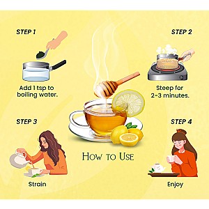 Honey & Lemon Green Tea Loose Leaf for Weight Loss | 100% Natural & Refreshing Honey, Lemon Green Tea Pouch (50 g)