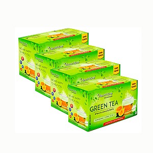 Green Tea Lemon for Weight Loss & Boost Immunity| Vitamin C|Authentic Tea Leaves Lemon Green Tea Bags Box (4 x 25 Bags)