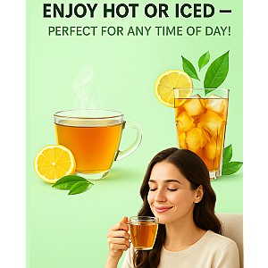 Green Tea Lemon for Weight Loss & Boost Immunity| Vitamin C|Authentic Tea Leaves Lemon Green Tea Bags Box (3 x 25 Bags)