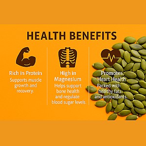 Raw Pumpkin Seeds for Boost Immunity With Fiber,Protein,Fat,Calcium,Magnesium Pumpkin Seeds (500 g)