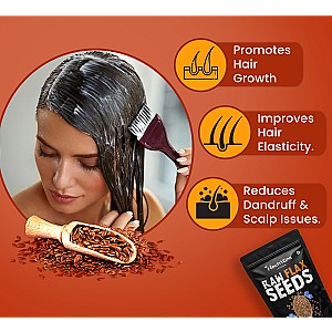 Raw Flax Seeds for Weight Loss Management, High Fiber, Protein, Calcium, Zinc Brown Flax Seeds (2 x 200 g)