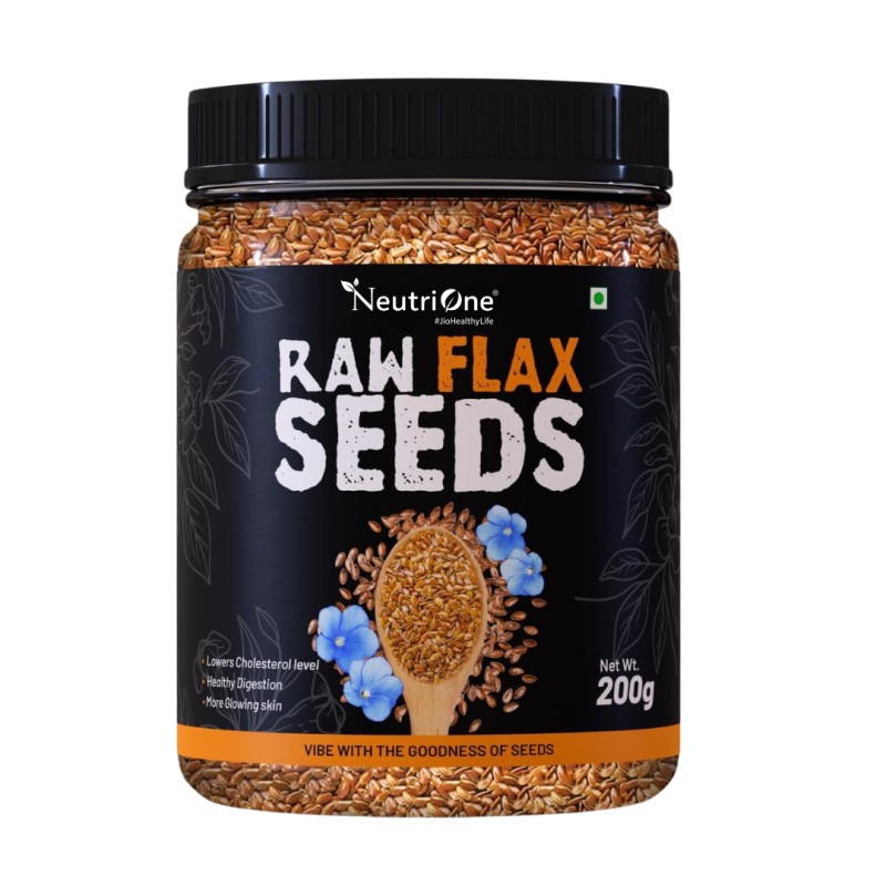 Raw Flax Seeds for Weight Loss Management, High Fiber, Protein, Calcium, Zinc Brown Flax Seeds (200 g)
