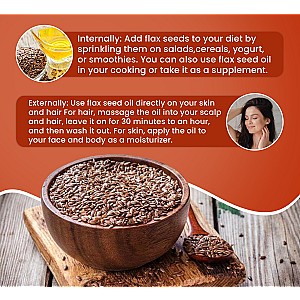 Raw Flax Seeds for weight loss management, High Fiber, Protein, Calcium, Zinc Brown Flax Seeds (250 g)