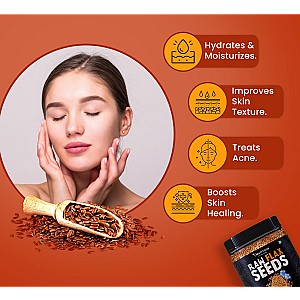 Raw Flax Seeds for weight loss management, High Fiber, Protein, Calcium, Zinc Brown Flax Seeds (250 g)