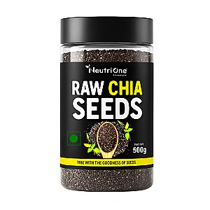 Raw Chia Seeds 500gm | High Fiber Omega-3 Superfood for Weight Loss Chia Seeds (500 g)