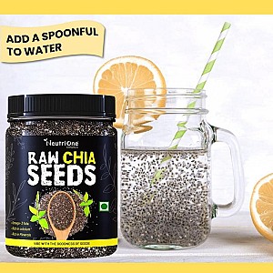 Raw Chia Seeds for Weight Loss with Omega 3 ,Zinc and Fiber,Calcium Rich/Protein Chia Seeds (3 x 200 g)