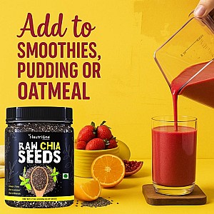 Raw Chia Seeds for Weight Loss with Omega 3 ,Zinc and Fiber,Calcium Rich/Protein Chia Seeds (3 x 200 g)