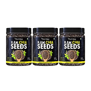 Raw Chia Seeds for Weight Loss with Omega 3 ,Zinc and Fiber,Calcium Rich/Protein Chia Seeds (3 x 200 g)