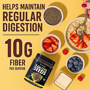 Raw Chia Seeds for Weight Loss with Omega 3 ,Zinc and Fiber,Calcium Rich/Protein Chia Seeds (200 g)