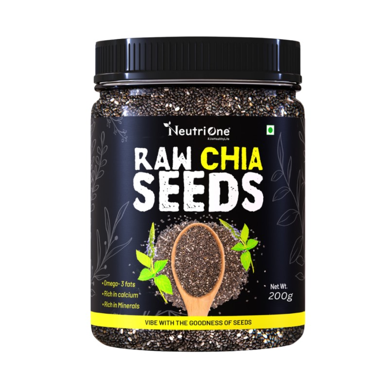 Raw Chia Seeds for Weight Loss with Omega 3 ,Zinc and Fiber,Calcium Rich/Protein Chia Seeds (200 g)