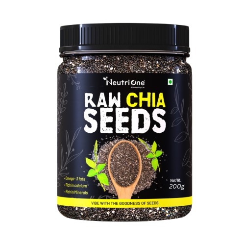 Raw Chia Seeds for Weight Loss with Omega 3 ,Zinc and Fiber,Calcium Rich/Protein Chia Seeds (200 g)