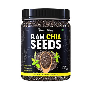Raw Chia Seeds for Weight Loss with Omega 3 ,Zinc and Fiber,Calcium Rich/Protein Chia Seeds (200 g)