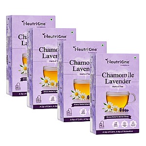 Tea for Stress Relief | 100% Better Sleep & Calming Loose Leaves Herbal Tea Bags Box (4 x 25 Bags)