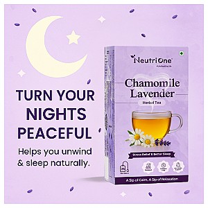 Chamomile Flower Tea Bags | Calming Herbal Tea for Sleep & Stress Relief Herbal Tea Bags Box (3 x 25 Bags)