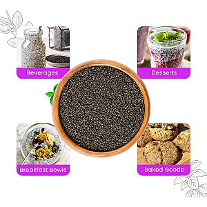 Raw Basil Seeds (Sabja Seeds, Takmariya Seeds) for Weight Loss with Antioxidants Basil Seeds (200 g)