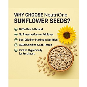 Raw Sunflower Seeds|Enriched with Protein,Fiber,Magnesium & Vitamin E|for eating Sunflower Seeds (200 g)
