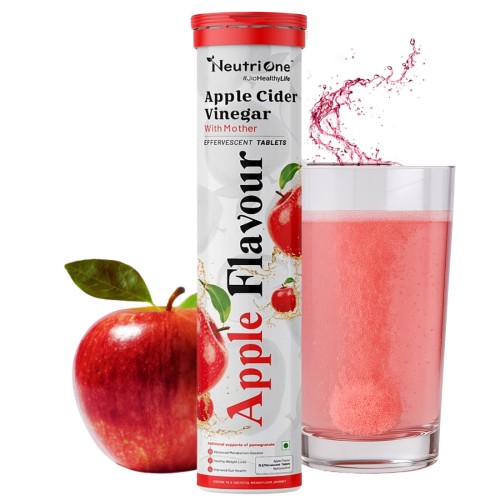 Apple Cider Vinegar 15 effervescent tablets for weight loss | Vitamin B6 & B12 (15 Tablets)