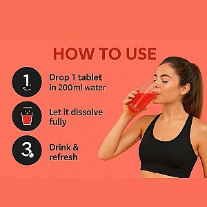 Apple Cider Vinegar 15 effervescent tablets for weight loss | Vitamin B6 & B12 (15 Tablets)