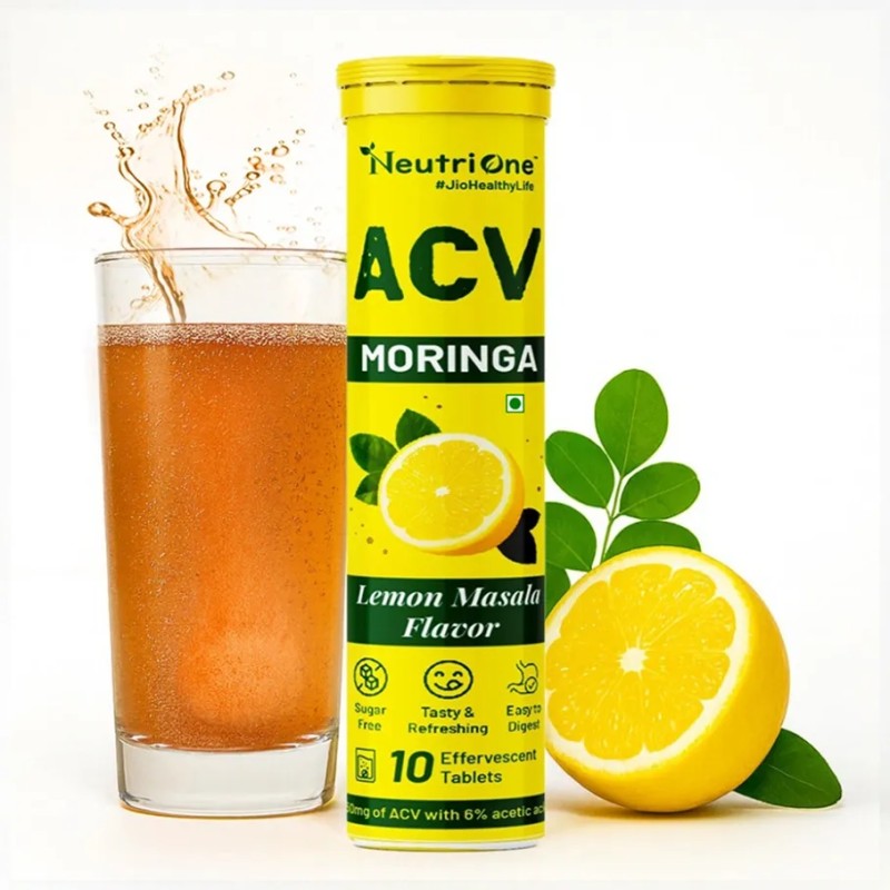 ACV Moringa Effervescent Tablets for Weight Loss & Digestion Support detox drink (10 Tablets)