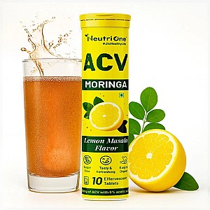 ACV Moringa Effervescent Tablets for Weight Loss & Digestion Support detox drink (10 Tablets)