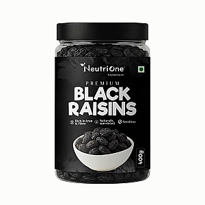 Premium Black Raisins Kishmish | Seedless Dry Fruit | Rich in Iron | Kismish Raisins (1 x 250 g)