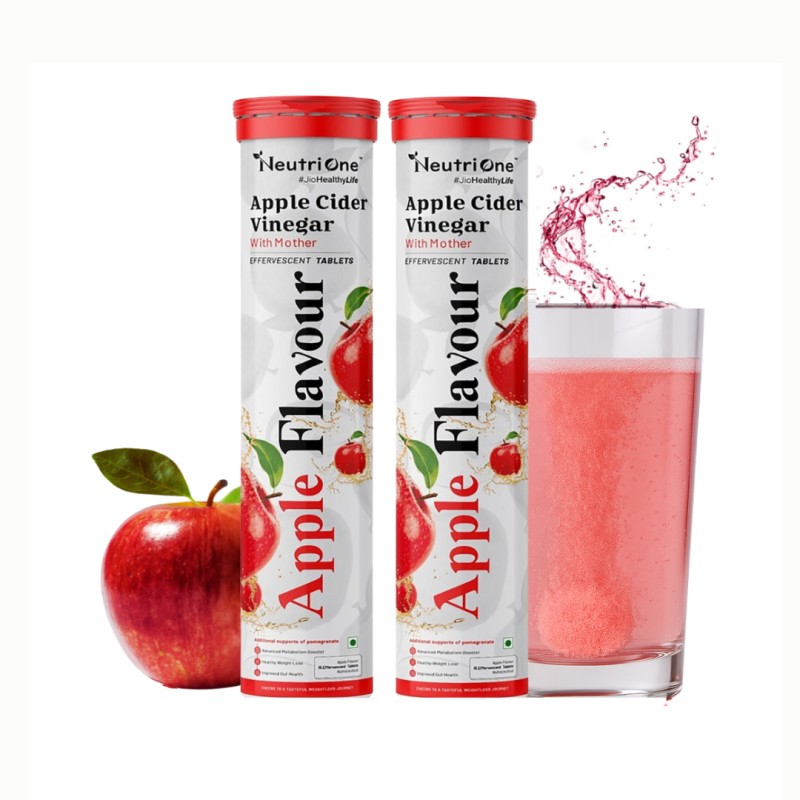 Apple Cider Vinegar 30 effervescent tablets for weight loss | Vitamin B6 & B12 (2 x 15 Tablets)