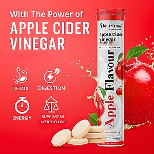 Apple Cider Vinegar with Mother | 45 Effervescent Tablets for Weight Loss (3 x 15 Tablets)