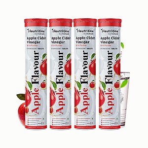 Apple Cider Vinegar with Mother | 60 Effervescent Tablets for Weight Loss (4 x 15 Tablets)