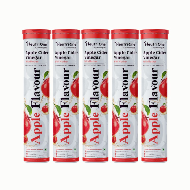 Apple Cider Vinegar with Mother | 75 Effervescent Tablets for Weight Loss (5 x 15 Tablets)