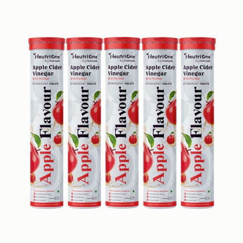 Apple Cider Vinegar with Mother | 75 Effervescent Tablets for Weight Loss (5 x 15 Tablets)