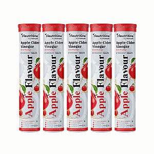 Apple Cider Vinegar with Mother | 75 Effervescent Tablets for Weight Loss (5 x 15 Tablets)