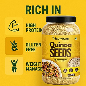 Quinoa Seeds White 1kg | 100% Natural Superfood | Weight Management,High Protein Quinoa (1 kg)