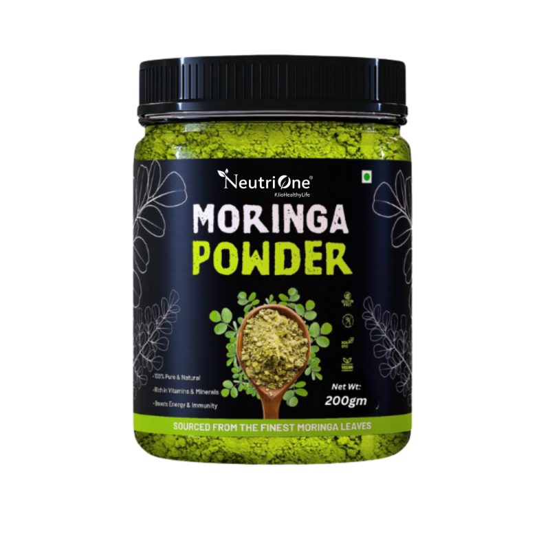 NeutriOne Organic Moringa Leaf Powder for Weight Loss 100% Natural For Hair|Skin|Superfood (200 g)