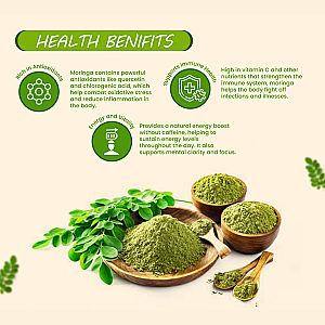 NeutriOne Organic Moringa Leaf Powder for Weight Loss 100% Natural For Hair|Skin|Superfood (200 g)