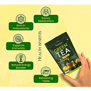 Honey & Lemon Green Tea Loose Leaf for Weight Loss | 100% Natural & Refreshing Lemon, Honey Green Tea Pouch (2 x 50 g)