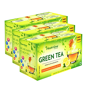 Honey Lemon Green Tea for Weight Loss | Rich in Vitamin C | Premium Tea Leaves Honey, Lemon Green Tea Bags Box (3 x 25 Bags)