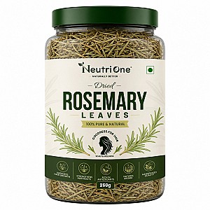 Rosemary Leaves Dried for Hair Growth, Crushed Leaves Seasonings 250g Jar (250 g)