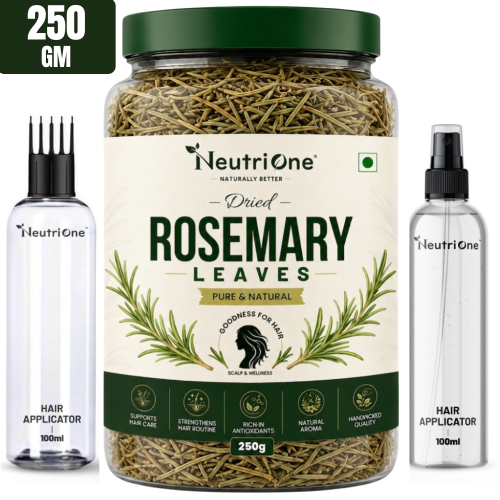  Rosemary Leaves Dried 250g,for Hair Growth + Hair Mist Spray,Hair Oil Applicator (250 g)