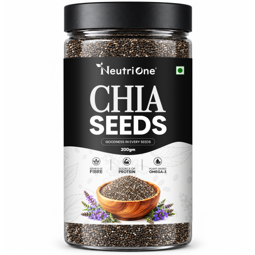 Raw Chia Seeds for Weight Loss with Omega 3 ,Zinc and Fiber,Calcium Rich/Protein Chia Seeds (200 g)
