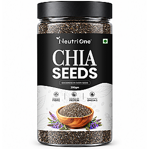 Raw Chia Seeds for Weight Loss with Omega 3 ,Zinc and Fiber,Calcium Rich/Protein Chia Seeds (200 g)