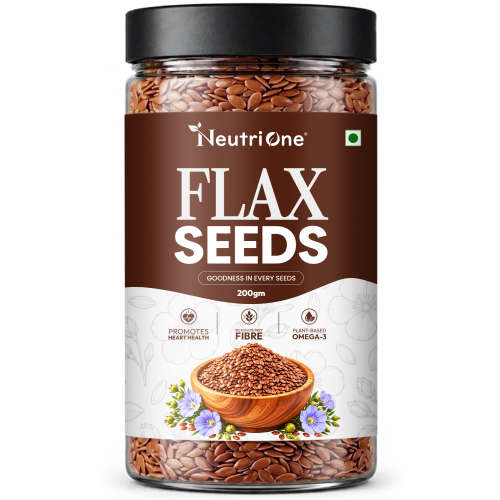 Raw Flax Seeds for Weight Loss Management, High Fiber, Protein, Calcium, Zinc Brown Flax Seeds (200 g)