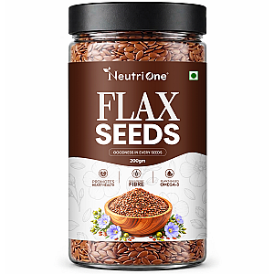 Raw Flax Seeds for Weight Loss Management, High Fiber, Protein, Calcium, Zinc Brown Flax Seeds (200 g)