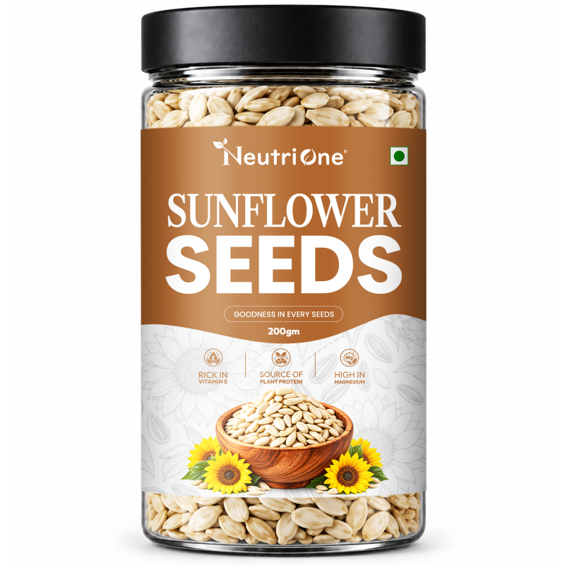 Raw Sunflower Seeds|Enriched with Protein,Fiber,Magnesium & Vitamin E|for eating Sunflower Seeds (200 g)