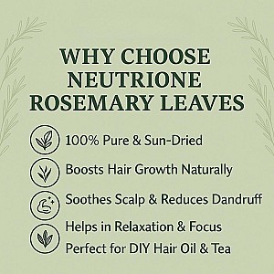 Rosemary Leaves Dried for Hair Growth, Crushed Leaves Seasonings 250g Jar (250 g)