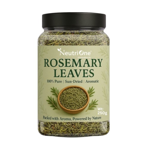 Rosemary Leaves Dried for Hair Growth, Crushed Leaves Seasonings 250g Jar (250 g)