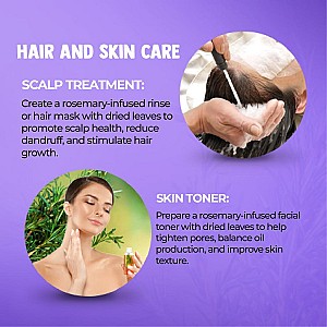 Rosemary Leaves Dried for Hair Growth|Skin Glow| With 100ml Spray Bottle (100 g)