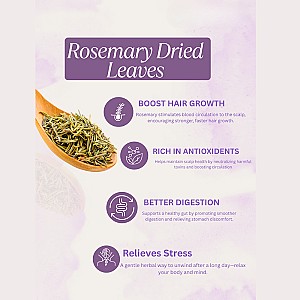 Premium Organic Rosemary Dried Leaves - 100% Pure & Natural (100 g)