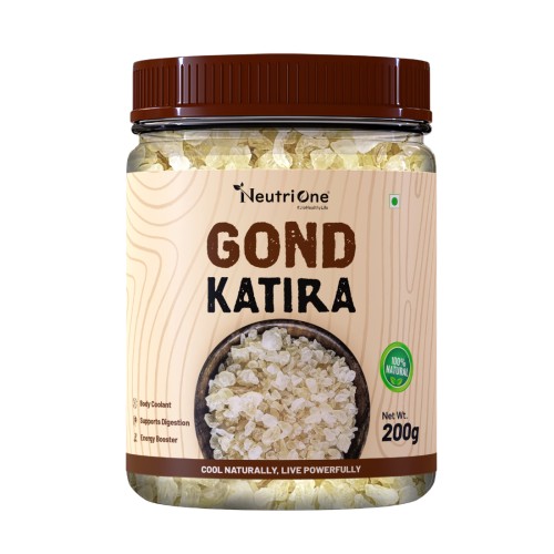 Gond Katira 100% Natural Edible Gum | Body Coolant for Summer | Katira / Katila Dried Gum (1 x 200 g)