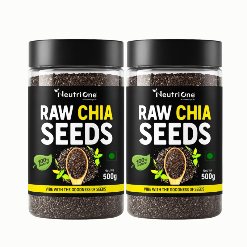 Raw Chia Seeds for Weight Loss with Omega 3 ,and Fiber,Calcium Rich/Protein Chia Seeds (2 x 500 g)